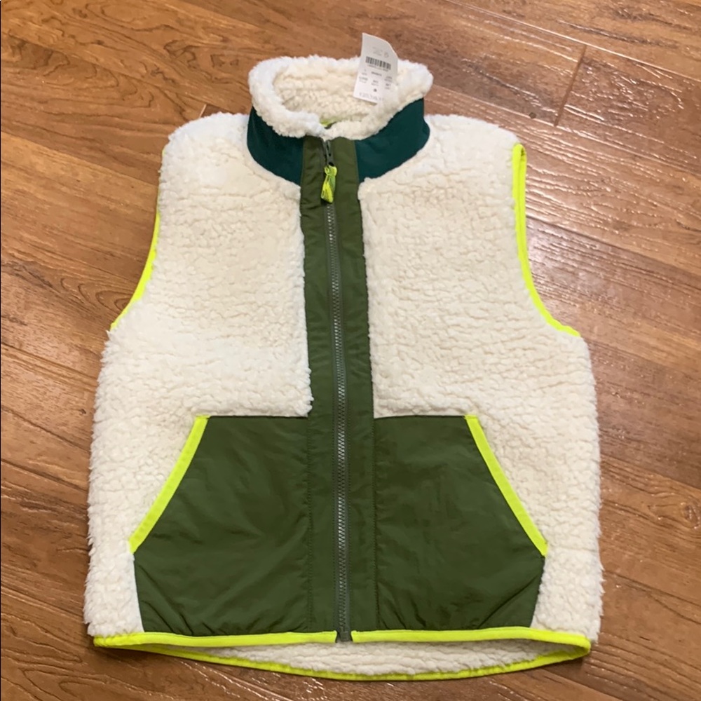 NWT J.Crew Sherpa Fleece Vest